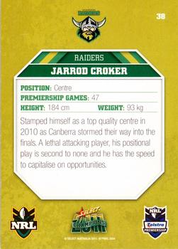 2011 NRL Champions #038 Jarrod Croker Back